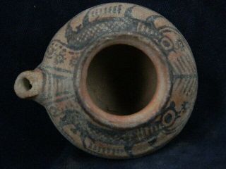 Ancient Large Size Teracota Painted Juglet With Lions Indus Valley 2500 Bc Pt347
