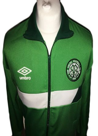 Rare Celtic 1985 Scottish Cup Football Track Jacket Soccer Shirt Umbro Large 2