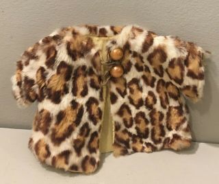 Vintage Leopard Fur Coat Fits Muffie Sister Debbie Nancy Ann Storybook Doll 50s 3