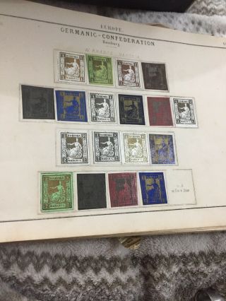 Rare Victorian Antique Germanic Confederation Hamburg W Krantz Hanonia Stamps