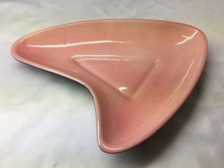 Vintage Mid Century Modern Boomerang Candy Dish Pink Ashtray Ceramic Googie