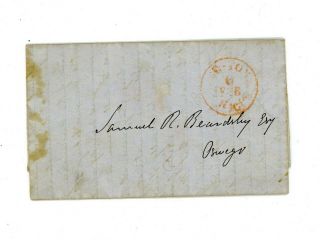 Us Stampless Cover - Rare 2/5/1850 Cover - 10ct.  Paid - Interesting Content
