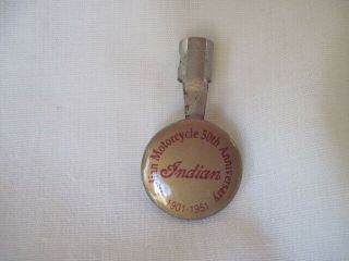 Rare Vintage Indian Mototcycle Advertising Pencil Clip/ Topper 50th Anniversary