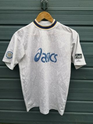 Rare Leeds United Training Shirt Pre Match 1990s 90s Medium Asics Yeboah Speed