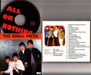 The Small Faces - All Or Nothing Cd Rare Live On Bbc 1965/top Gear 1968/outtakes