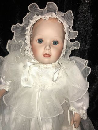 Danbury 19 " Porcelain Baby Doll - " A Christening "