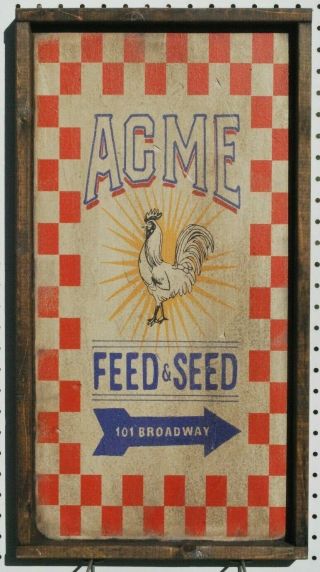 Antique Style Feed And Seed Wood Printed Sign Awesome 12x24