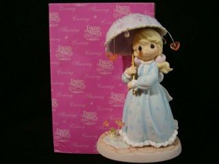 Precious Moments - Huge Limited Edition - Girl Under Umbrella - Let Love Reign - Rare