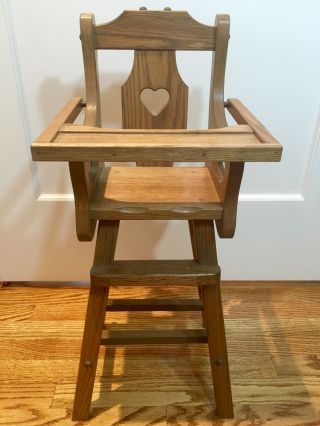 Vintage Wooden Baby Doll Toy Mini Child Play High Chair Antique In San Francisco