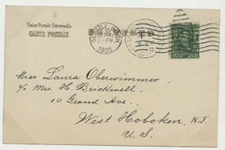 37.  Rare China Postcard RPPC US Stamp Cancel Shanghai - Seattle - NJ 1905 2