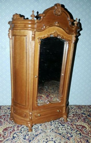 Dollhouse Miniature Vintage Armoire W/mirror Bespaq?
