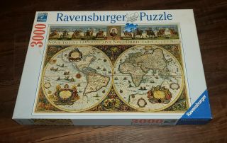 Ravensburger Puzzle Antique Old World Map 3000 Piece Puzzle No.  170548 1994