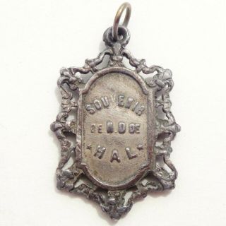 & RARE ANTIQUE MEDAL PENDANT TO OUR LADY OF HAL 3