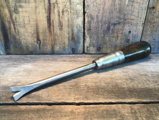 Antique Cast Steel Nail Puller Cleaned And Polished Antique Woodworking Tool