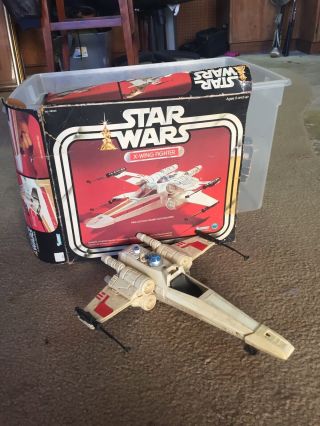 Rare Vintage Star Wars X - Wing Fighter 1977 With Box.