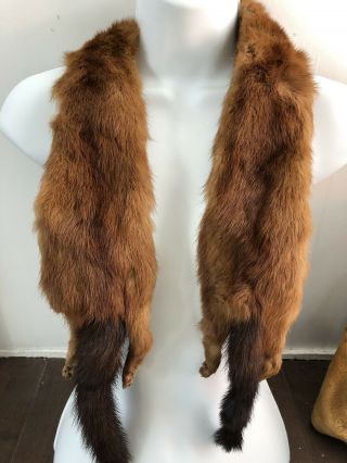 Vintage Mink Pelt Real Fur Women 