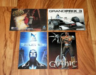Old Gaming Collectible Rare Cards Deus Ex Gothic Simon The Sorcerer Grand Prix 3