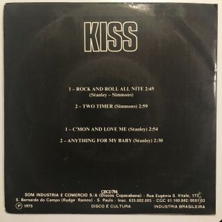 KISS DRESSED TO KILL EP - ROCK AND ROLL ALL NITE 7 