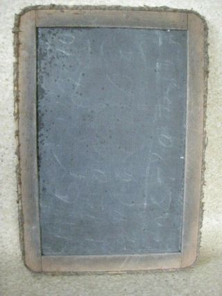 Antique Student Chalkboard Slate Wood Frame Double Sided