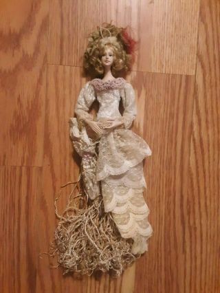 Victorian 9 Inch Hanging Tassel Decorative Doll