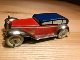Antique Germany Tin Penny Toy Car Georg Fischer 1930 Very Rare