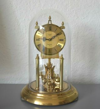 Kundo Westminster 4/4 Rare,  Vintage Glass Dome Clock.  Made In Germany.  Brass.