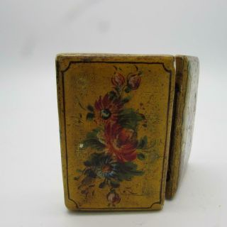RARE ANTIQUE 18th / 19thC HAND PAINTED SNUFF BOX - SUPERBLY PAINTED 3