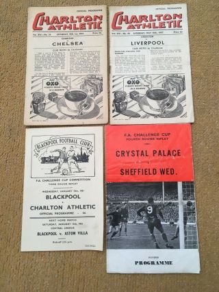 Blackpool V Charlton Fa Cup Replay 1950 - 1 Rare Single Sheet