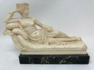 Vintage G Ruggeri Sculpture Of Venus On Marble Base Italian