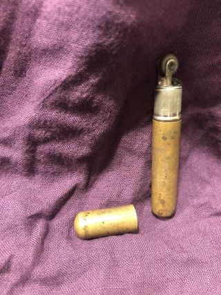 Antique Vintage RARE WWI/WWII Brass Tube Trench Cigar Pipe Lighter 3