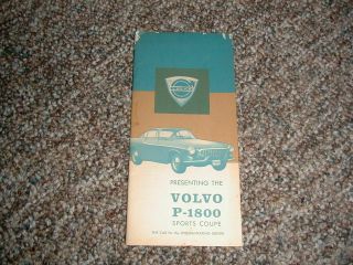 " Presenting The Volvo P - 1800 Sports Coupe " Introductory Brochure Rare From 1961