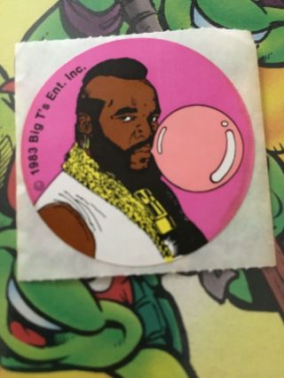 Rare Scratch & Sniff Vintage Sticker Bubble Gum Mr.  T