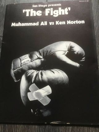 Rare Muhammad Ali Vs Ken Norton On Site Boxing Programme