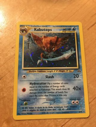 Pokemon Card Neo Discovery Kabutops 6/75 Holo Foil Rare Nm