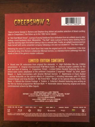 Creepshow 2 Arrow Limited Edition Blu Ray 1/3000 RARE OOP george a romero 2