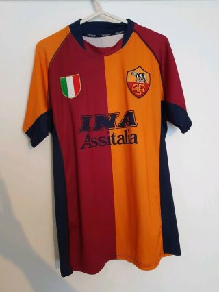 As Roma 2001 Rare Cup Football Shirt Cl Kappa Classic Vintage L Xl