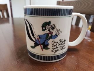 Pepe Le Pew Rare Vintage Coffee Mug Warner Bros Looney Tunes 1992 Amour