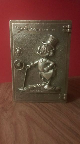 Rare Vintage Disney Scrooge Mcduck Brass Money Box