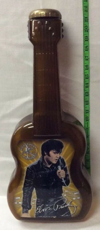 Vintage Elvis Presley Gourmet Popcorn Guitar Coin Bank Signature Product Rare