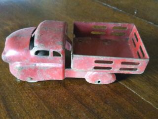Vintage Antique Red Metal Toy Farm Truck