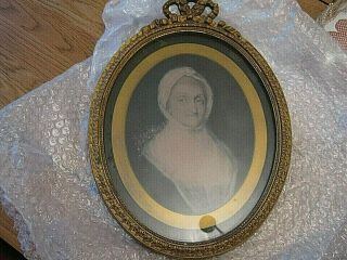 Lovely Rare Antique C18th Georgian Gilt Oval Picture Countess Of Beverleyc.  1700