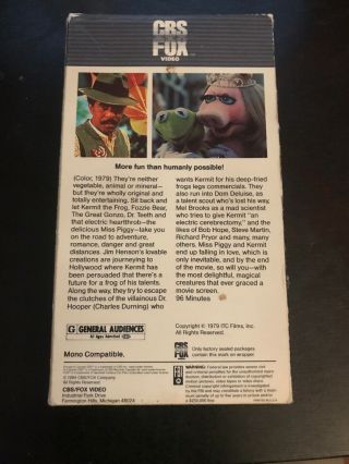 Rare The Muppet Movie (VHS) version,  1979,  Collectors Item 2