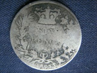 Sixpence 1863 - Rare Date - Great Britain