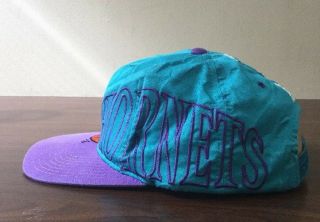 RARE Vintage Charlotte Hornets NBA Starter Big Spell Out Snapback Hat Cap 2