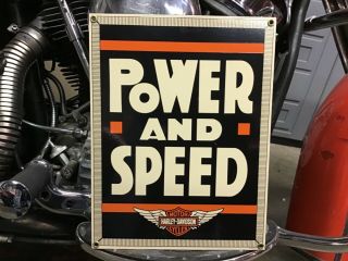 Rare Vintage Porcelain Harley - Davidson Dealer Sign Knucklehead Panhead Flathead