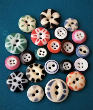 Vintage China Stencil,  Ringer Buttons