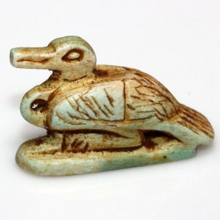 Intact Medieval Egyptian Bird Glaze Amulet Pendant Circa 1400 Ad