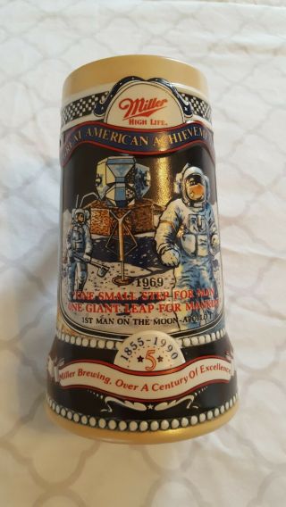 Miller Beer Nasa Apollo 11 Moon Landing Beer Stein Space Rare Barware Bar Space