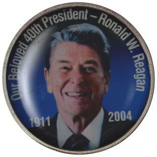 Rare Limited Edition - 100 Mil Silver Ronald W Reagan Round -.  999 Fine 347