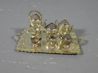Miniature Sterling Silver Mexican Tea Set 7pc